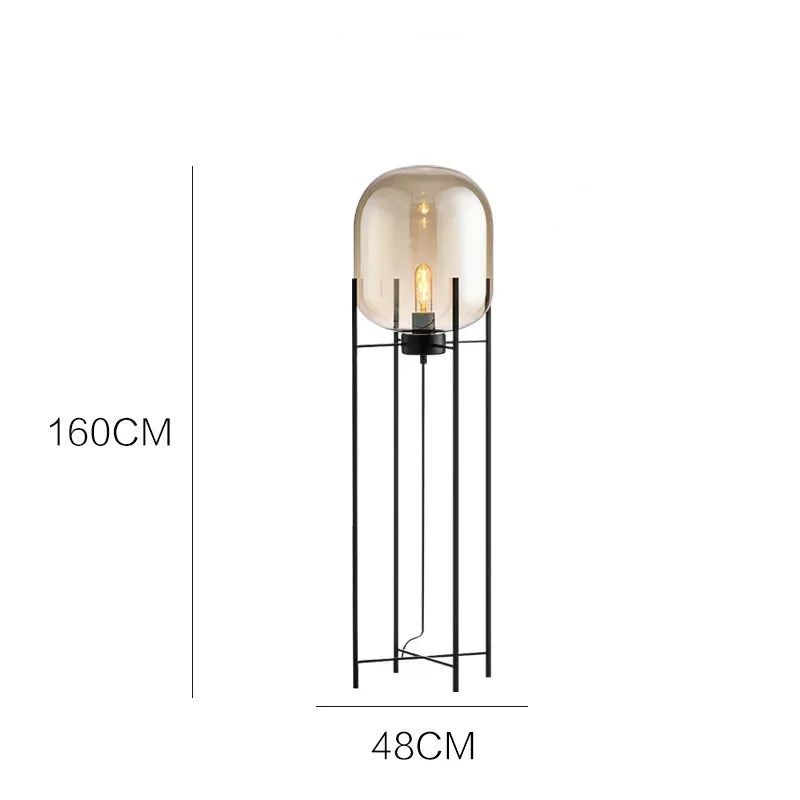 Lampada da Pavimento in Vetro Nordic Postmoderno