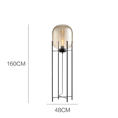 Lampada da Pavimento in Vetro Nordic Postmoderno