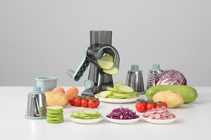 Grattugia Rotante 3 in 1 in Acciaio Inox