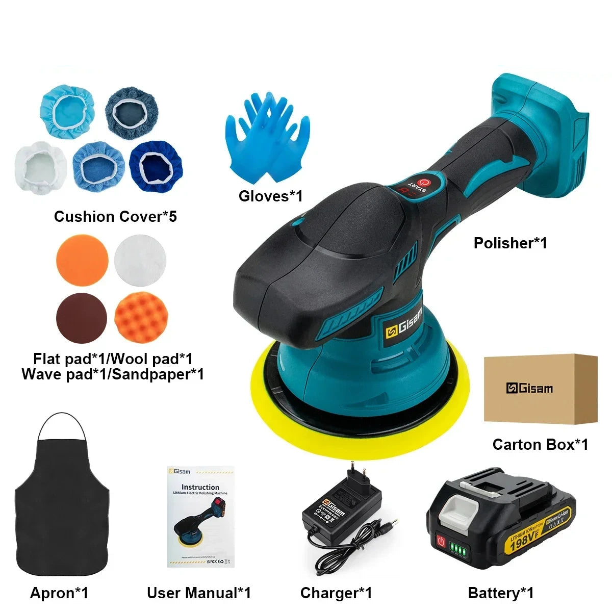 Gisam Cordless Car Polisher