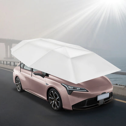 Tenda Parcheggio Auto Pieghevole Semi-Automatica 4,2 m / 4,6 m