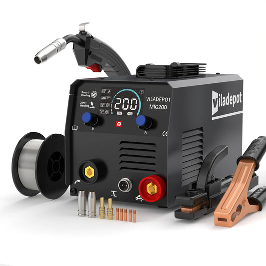 Viladepot MIG200 – 3 in 1 Gasless MIG/MMA/Lift TIG Semi-Automatic Welder