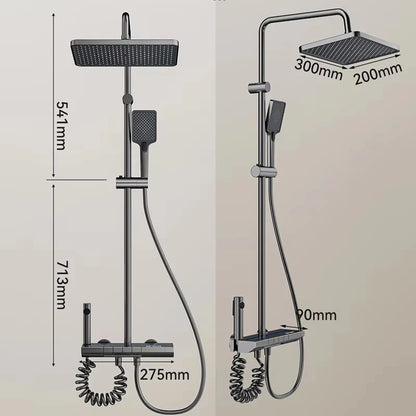 Space Aluminum Digital Display Shower System