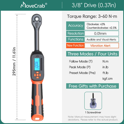 MoveCrab Digital Torque Wrench