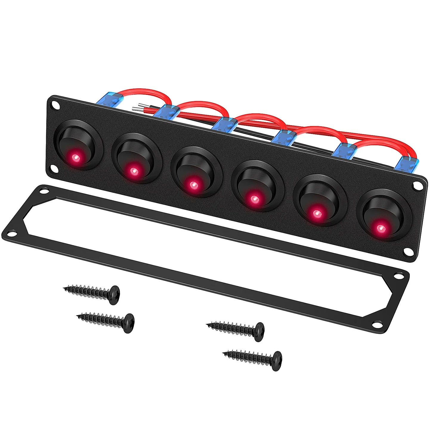 Pannello 6 Interruttori a Bilanciere LED Daiertek