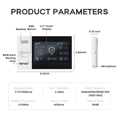 PGST 107-4G Wireless Home Security Alarm System