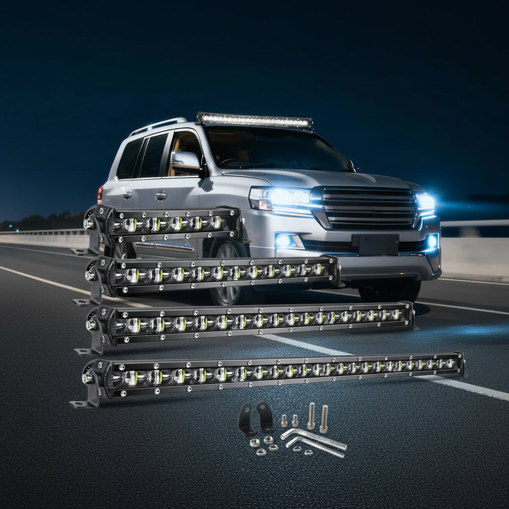 Braveway Single Row Ultra Slim LED Light Bar 6D 6500K