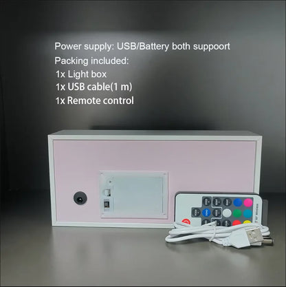 Light Box LED 3D con Intaglio su Carta