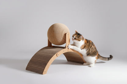 Tiragraffi in Legno 2 in 1 con Pallina