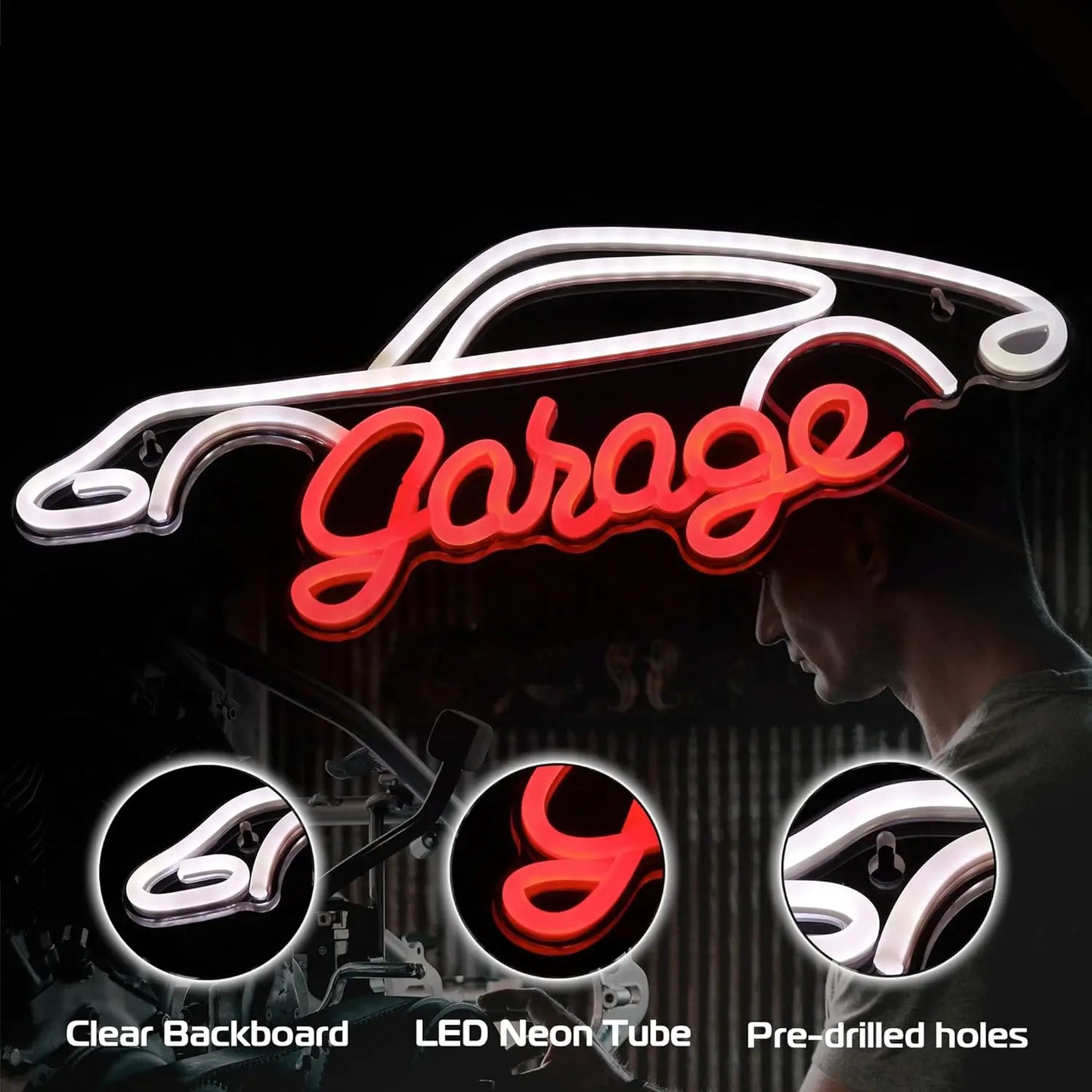 Insegna Neon LED Garage