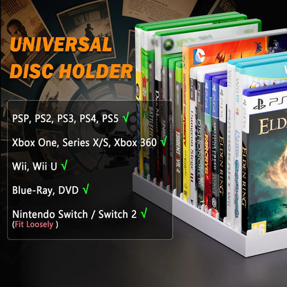 Supporto Porta Giochi per PS5, Xbox, Nintendo Switch e DVD