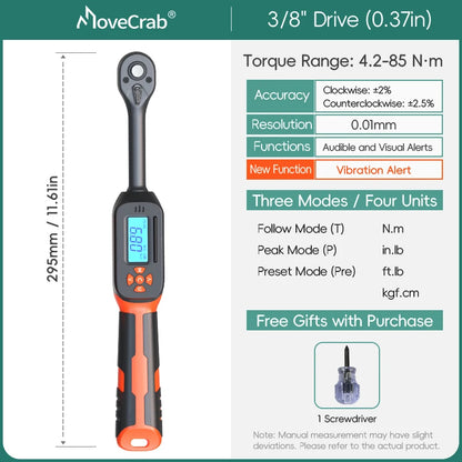 MoveCrab Digital Torque Wrench