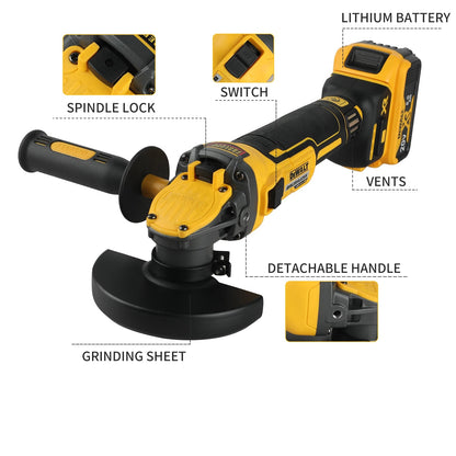 DEWALT DCG409 125mm Flat Head Brushless Angle Grinder