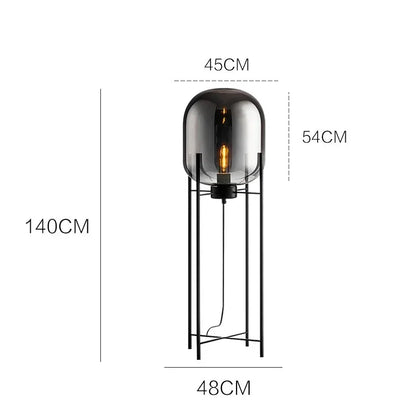 Lampada da Pavimento in Vetro Nordic Postmoderno