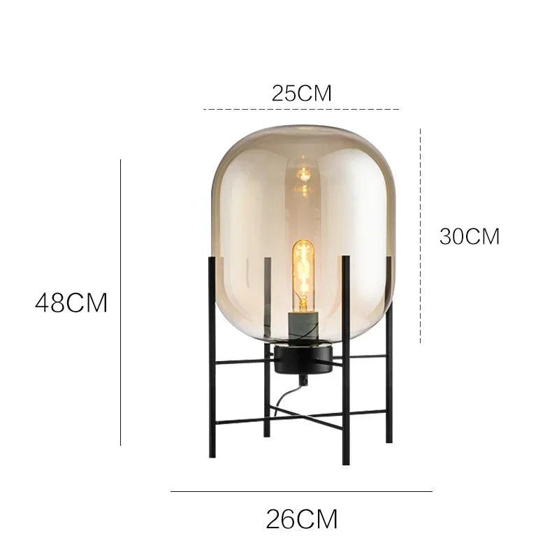 Lampada da Pavimento in Vetro Nordic Postmoderno