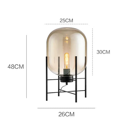 Lampada da Pavimento in Vetro Nordic Postmoderno