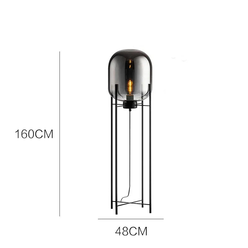 Lampada da Pavimento in Vetro Nordic Postmoderno