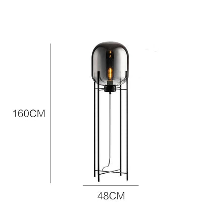 Lampada da Pavimento in Vetro Nordic Postmoderno