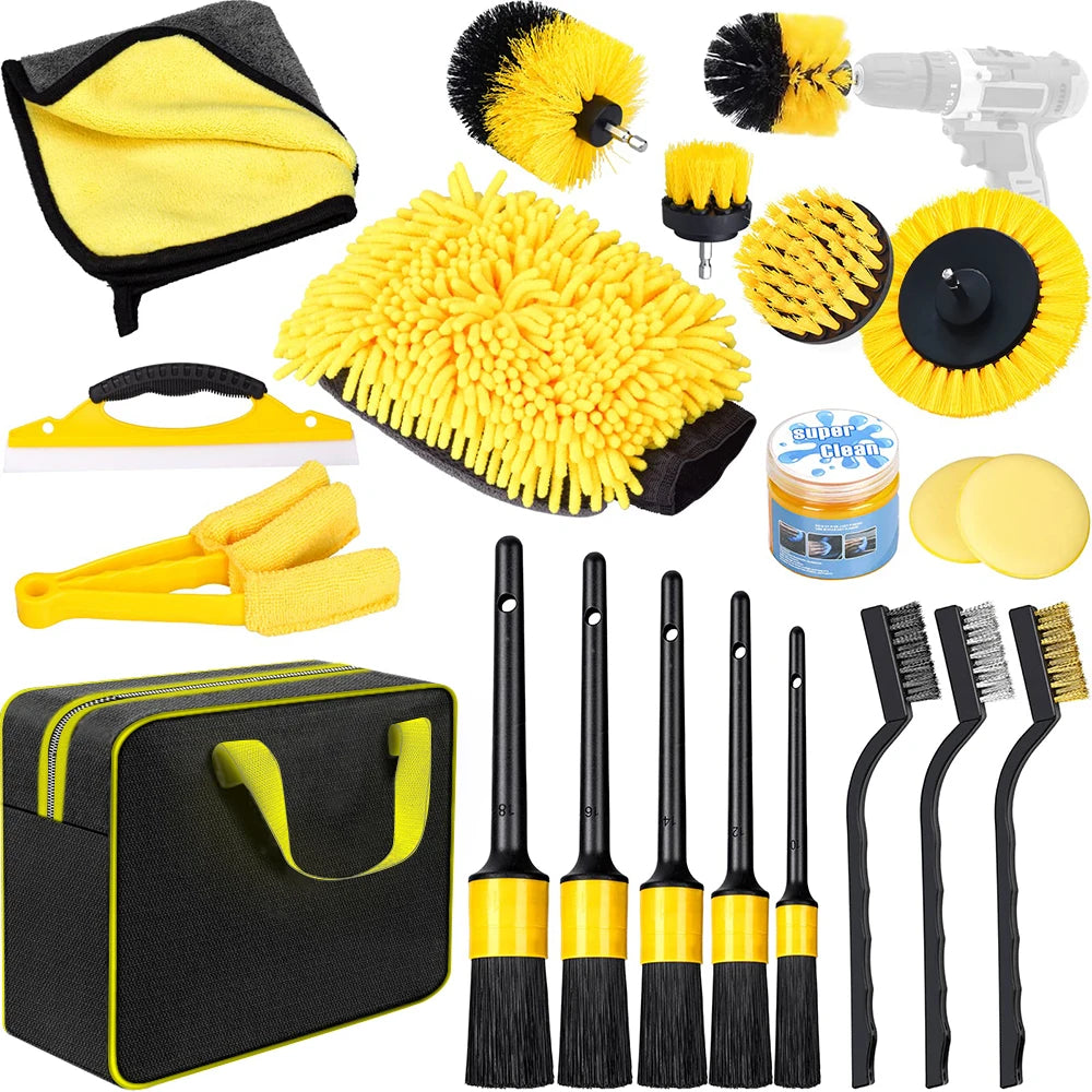 Kit Pulizia Auto Professionale 20 Pezzi