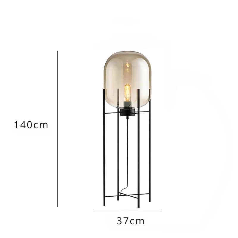 Lampada da Pavimento in Vetro Nordic Postmoderno