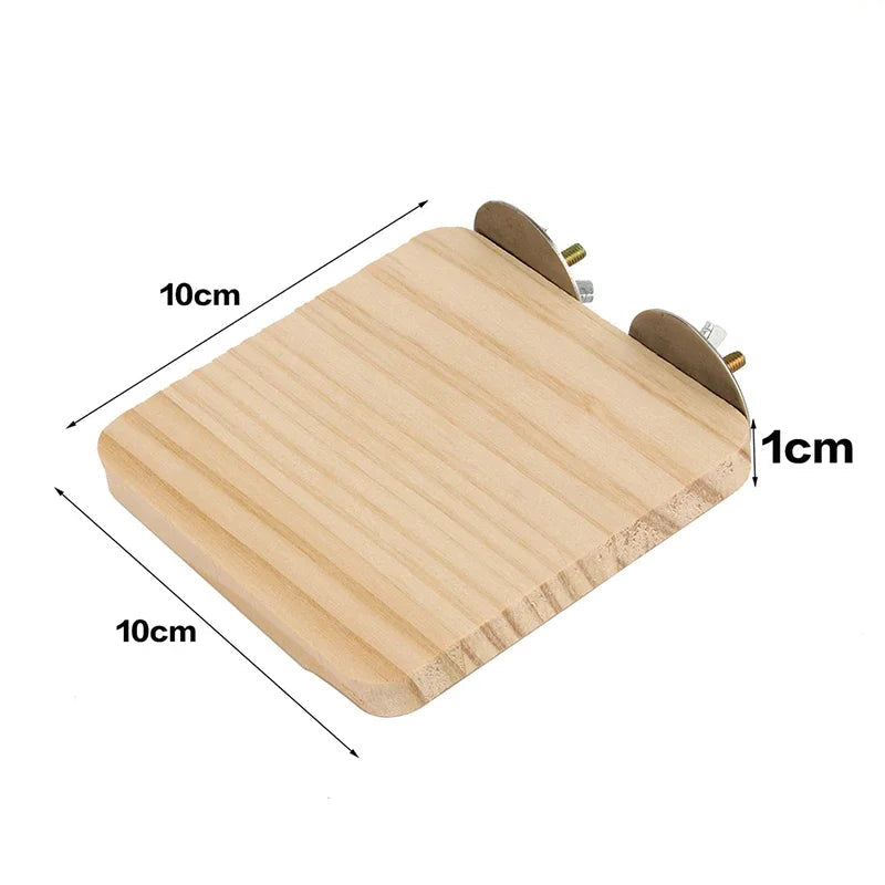 Piattaforma in Legno per Gabbia – Supporto per Uccelli e Piccoli Animali