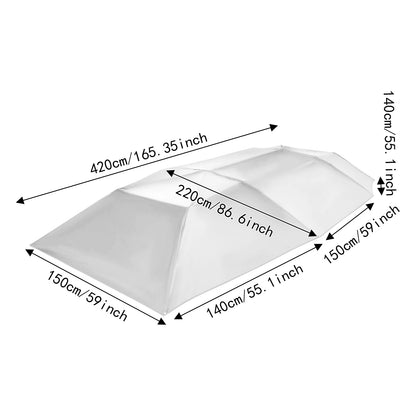 Tenda Parcheggio Auto Pieghevole Semi-Automatica 4,2 m / 4,6 m