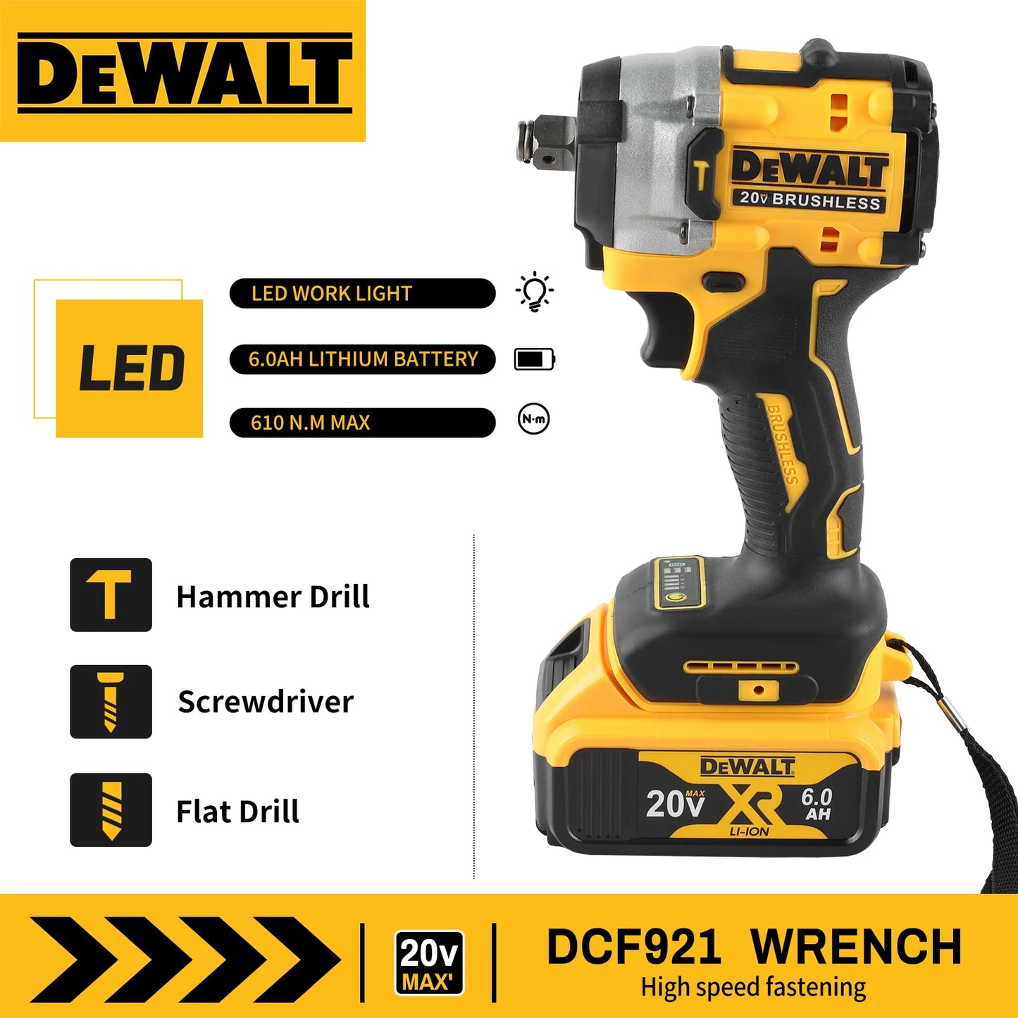 DEWALT DCF921 ATOMIC 20V MAX