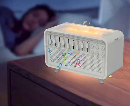 White Noise Sleep Sound Machine , Flame Aroma Diffuser