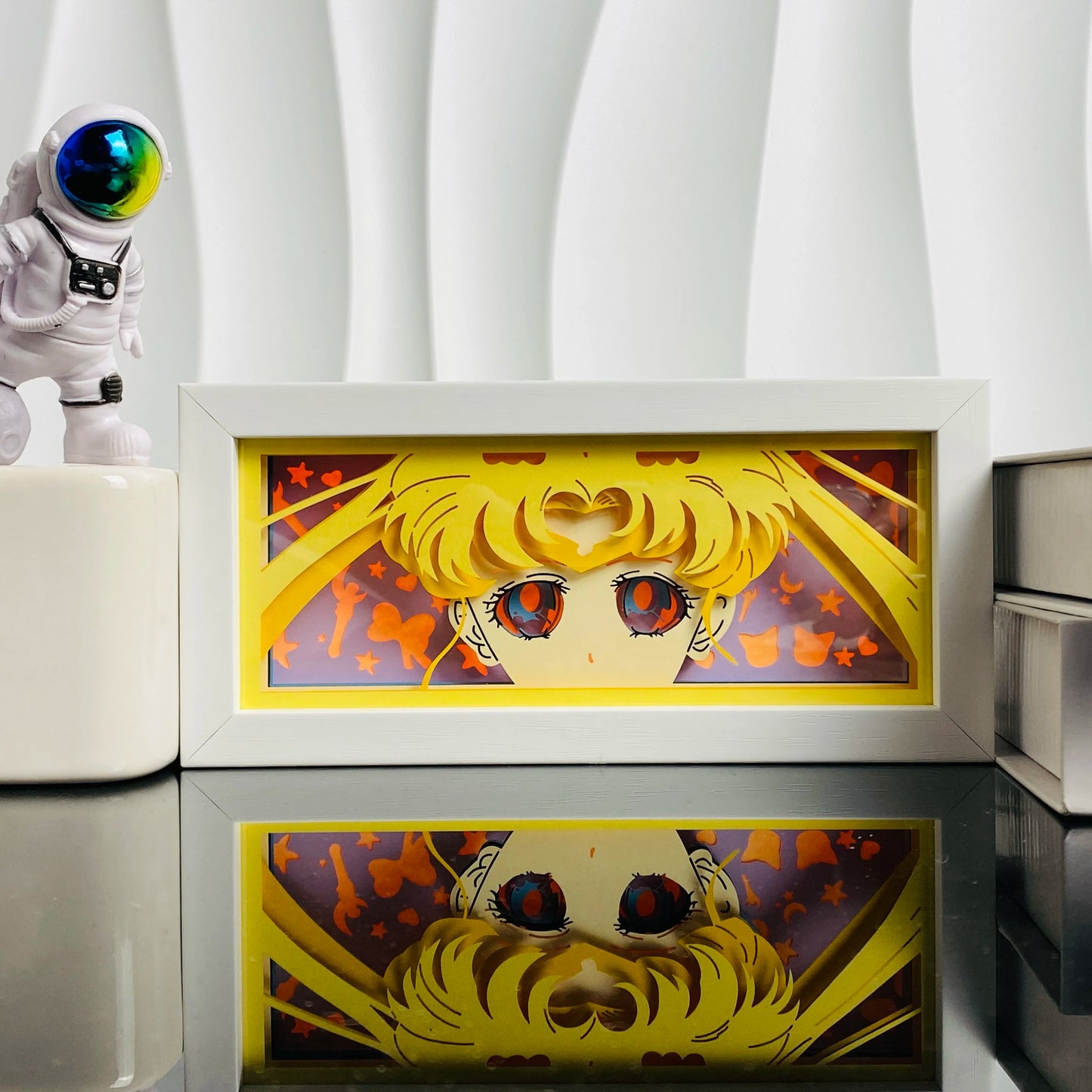 Light Box LED 3D con Intaglio su Carta