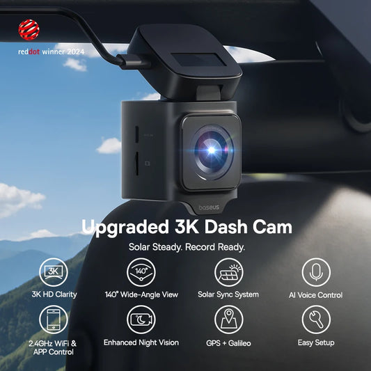 Baseus 3K Front + 1080P Rear Dash Cam VD1