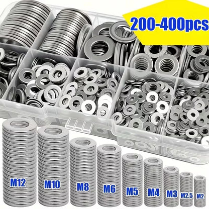Set Rondelle Piane in Acciaio Inox 200/400 Pezzi