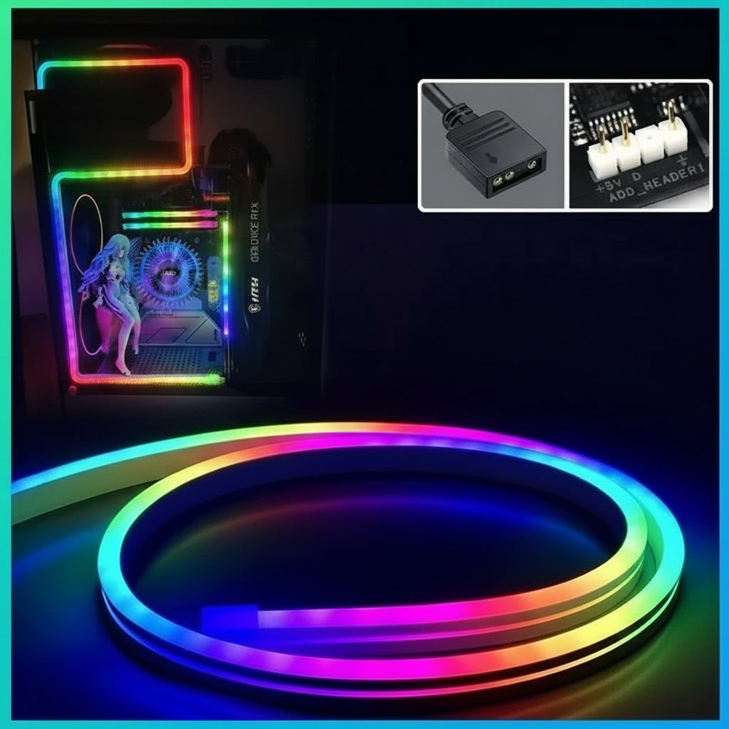 Striscia LED ARGB 5V 3-Pin AURA SYNC per PC Gaming