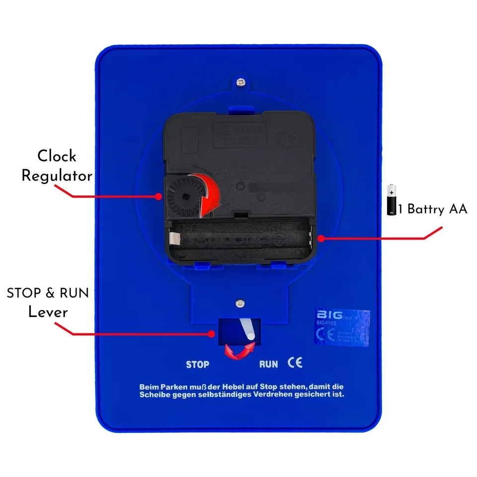 Blue Digital Parking Timer Disc