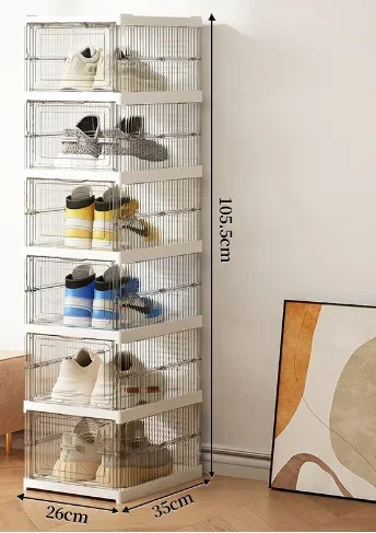 Scatola Porta Scarpe Trasparente Pieghevole