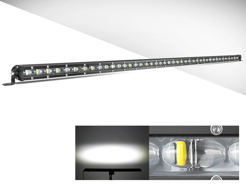 Braveway Single Row Ultra Slim LED Light Bar 6D 6500K