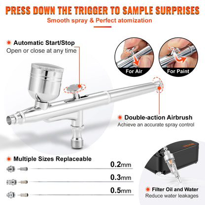 SucceBuy TC-101A Airbrush Kit Multifunzionale