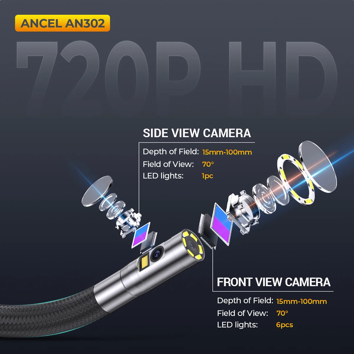 ANCEL AN302 Two-Way Articulating Borescope