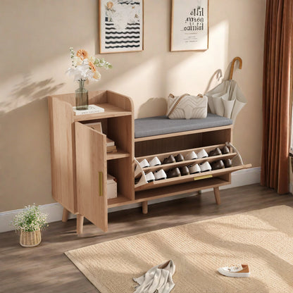 Mobile Scarpiera con Panca in Legno Comanlai