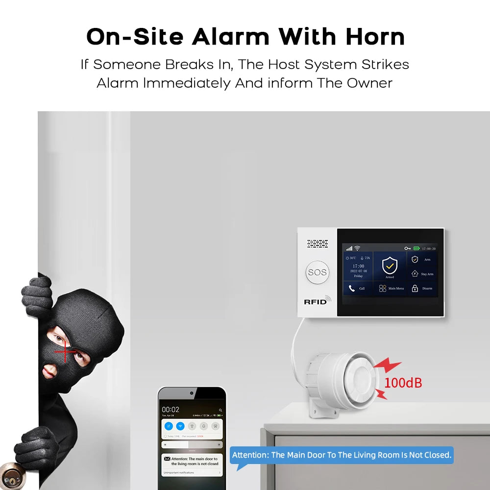 PGST 107-4G Wireless Home Security Alarm System