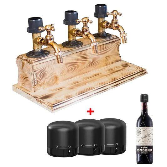 Dispenser per Whisky a Forma di Rubinetto in Legno