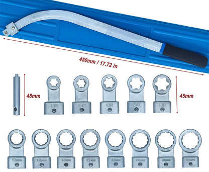 Set Chiavi Pulegge e Tendicinghia Podofo 15PCS