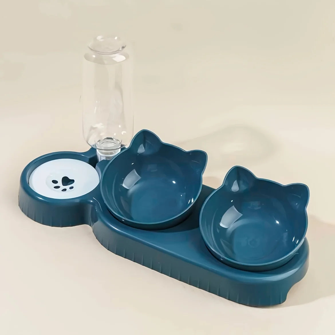 Ciotola per Gatti 3 in 1 con Dispenser d’Acqua
