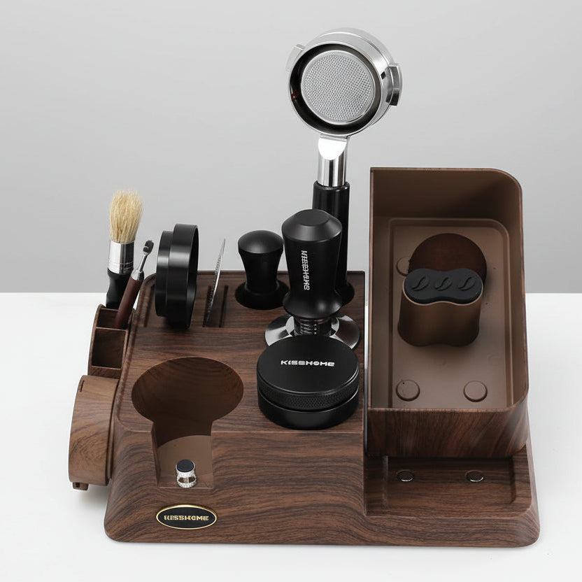Stazione Tamper Espresso con Knock Box Magnetico
