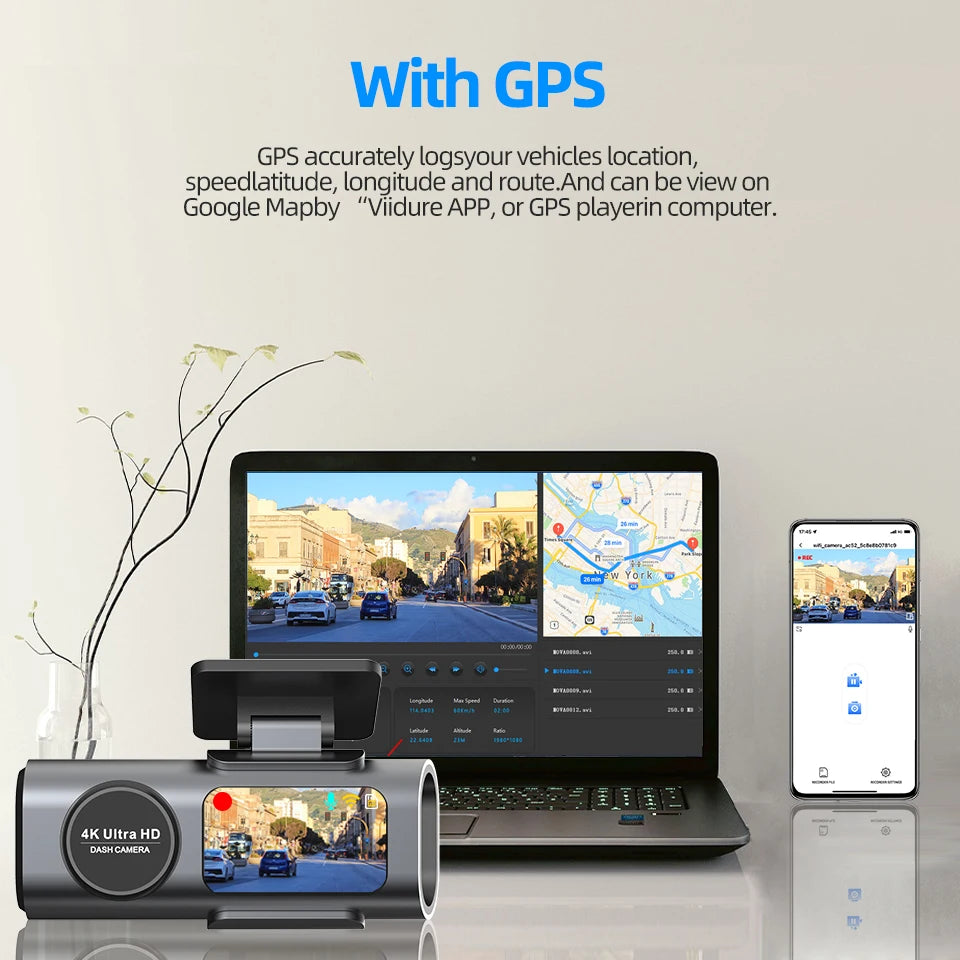 Dash Cam 4K UHD Acceo B35P / B53P – WiFi + GPS + 24H Parking