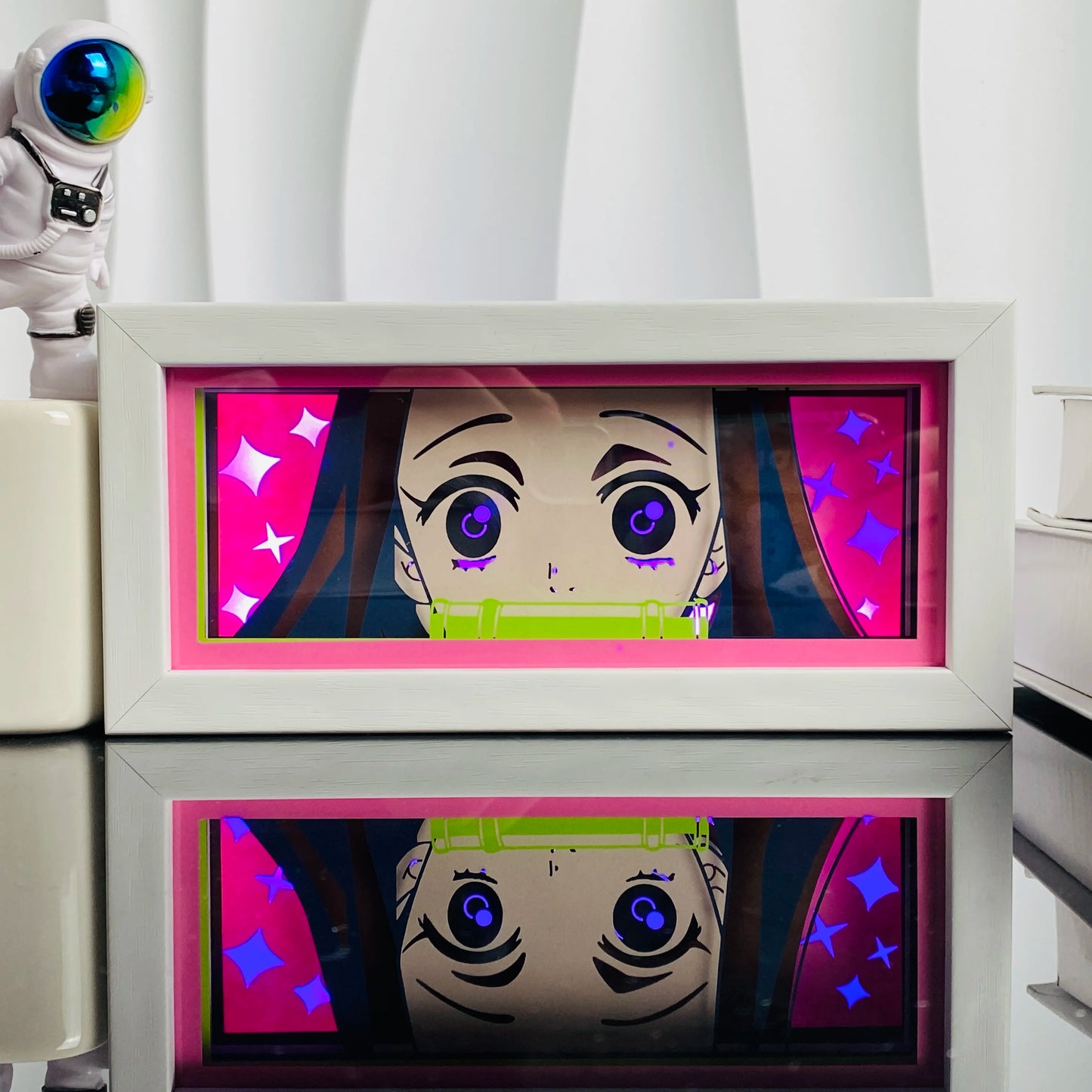 Light Box LED 3D con Intaglio su Carta