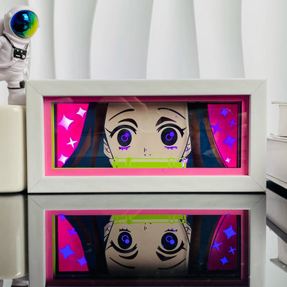 Light Box LED 3D con Intaglio su Carta