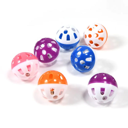 Set 10 Palline Sonaglio Colorate per Uccelli e Piccoli Animali