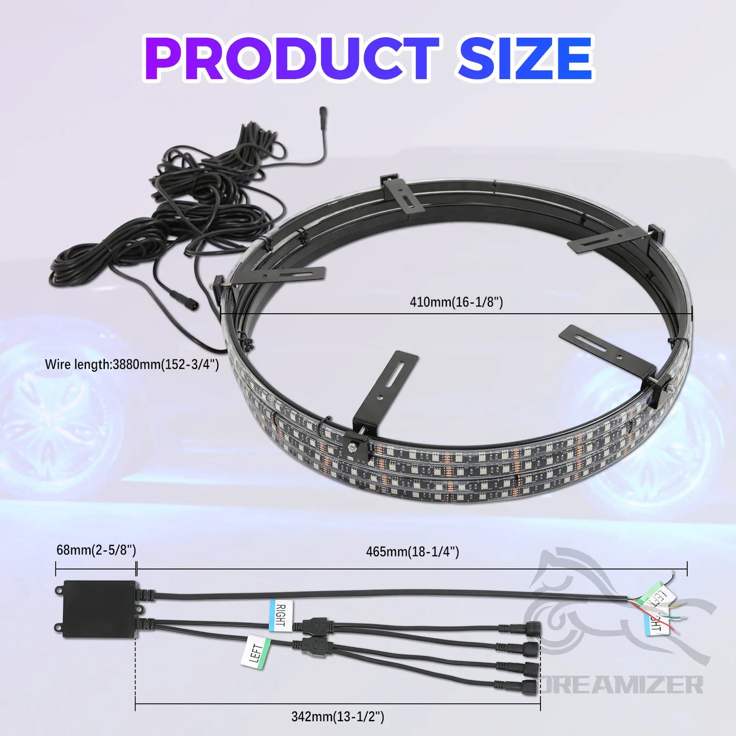 Illumina la Strada: Kit Luci LED Phantom per Cerchioni Auto