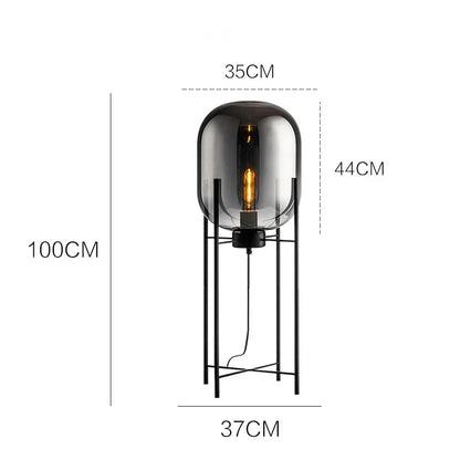 Lampada da Pavimento in Vetro Nordic Postmoderno