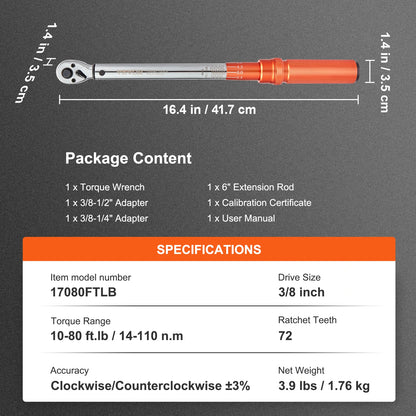SucceBuy Mechanical Torque Wrench Set